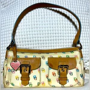Dooney & Bourke Y2K Vintage Monogrammed Logo Small Shoulder Bag